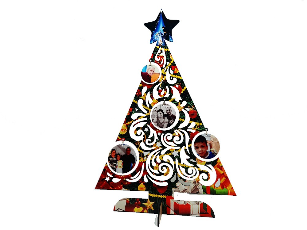 Kit Arvore de natal jingle de MDF personalizada + caixa trenó de presente