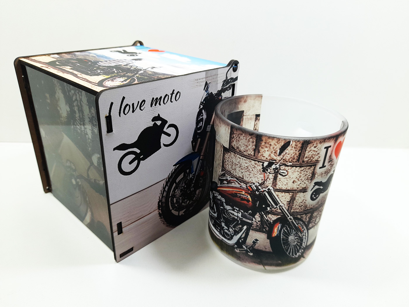 Kit Presente Motociclistas caixa personalizada e caneca