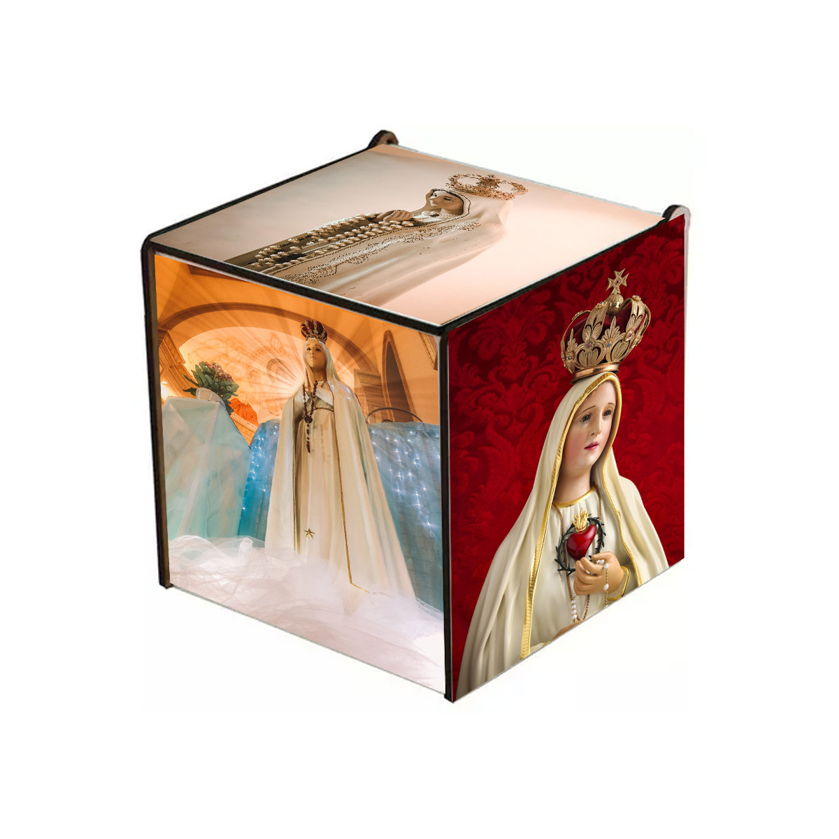 Kit Quebra-Cabeças Religiosos de 120 peças com caixa de MDF Exclusiva + Terço Especial
