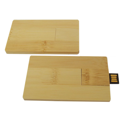 Pendrive Cartão de madeira Personalizado (bambu) - 4, 8, 16 e 32GB