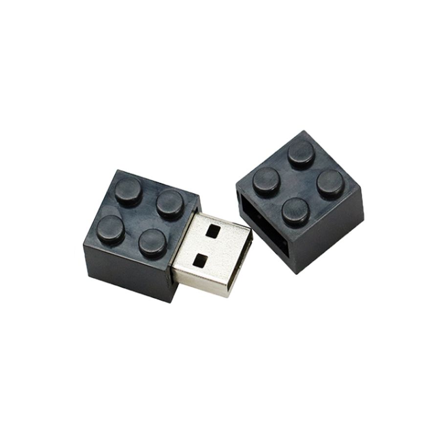 Pen drive formato peça Lego Blocos Preto  8 GB