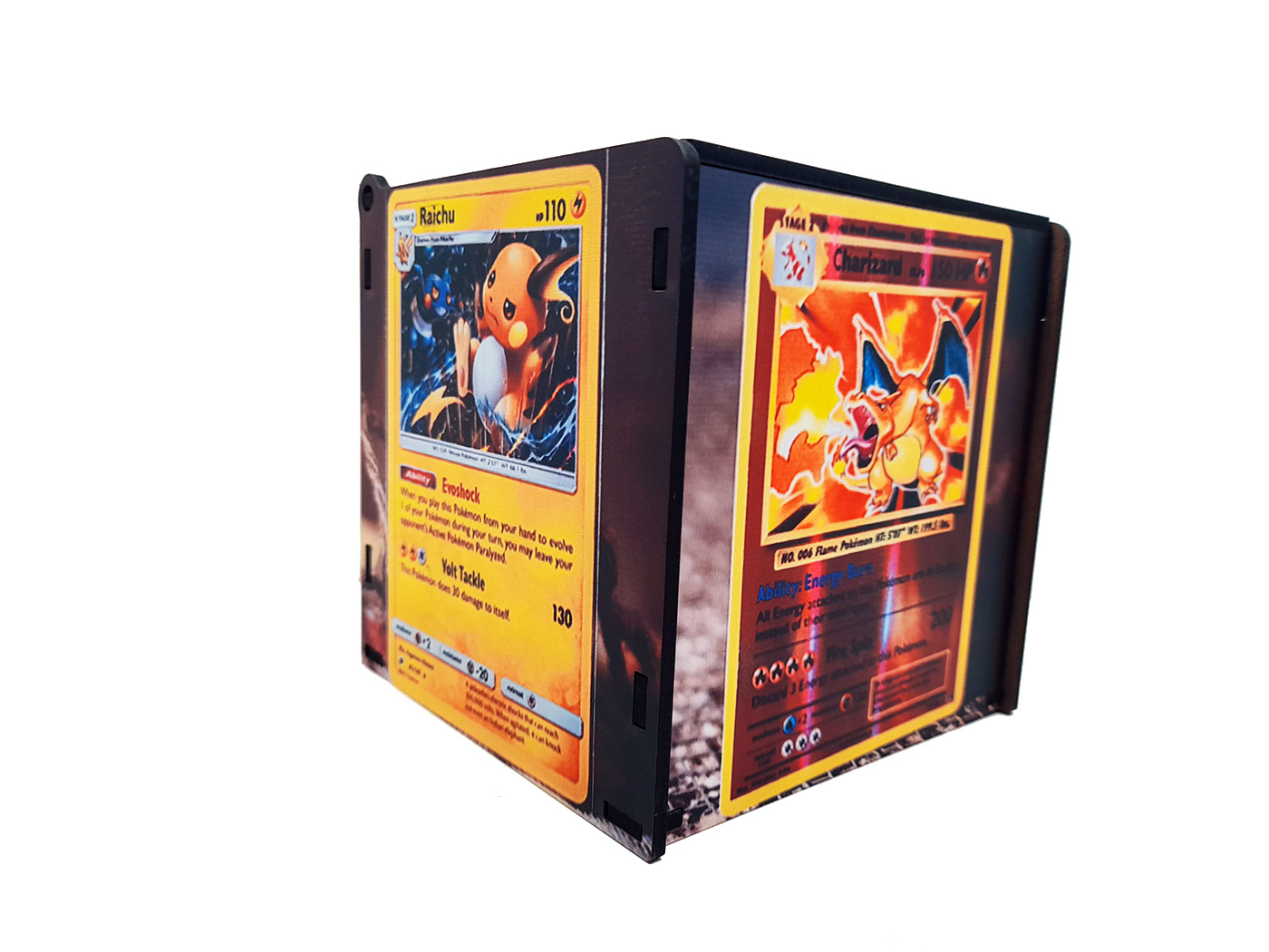 Quebra-cabeça Cards Pokemon 90 peças e Caixa Porta Cards