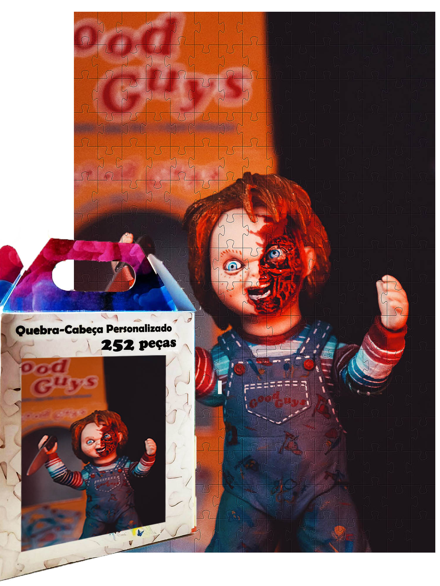 Quebra-cabeça Chucky Brinquedo Assassino de 252 peças