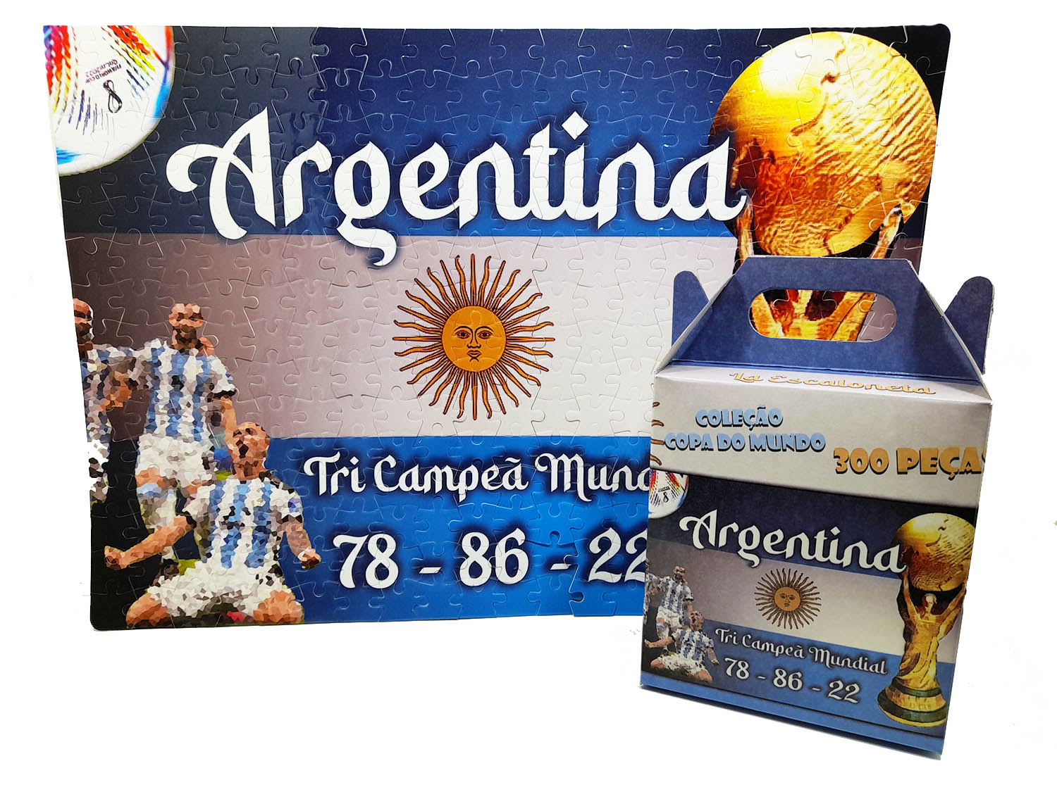 Quebra-cabeça Exclusivo Argentina Campeã da Copa do Mundo - Edição Limitada