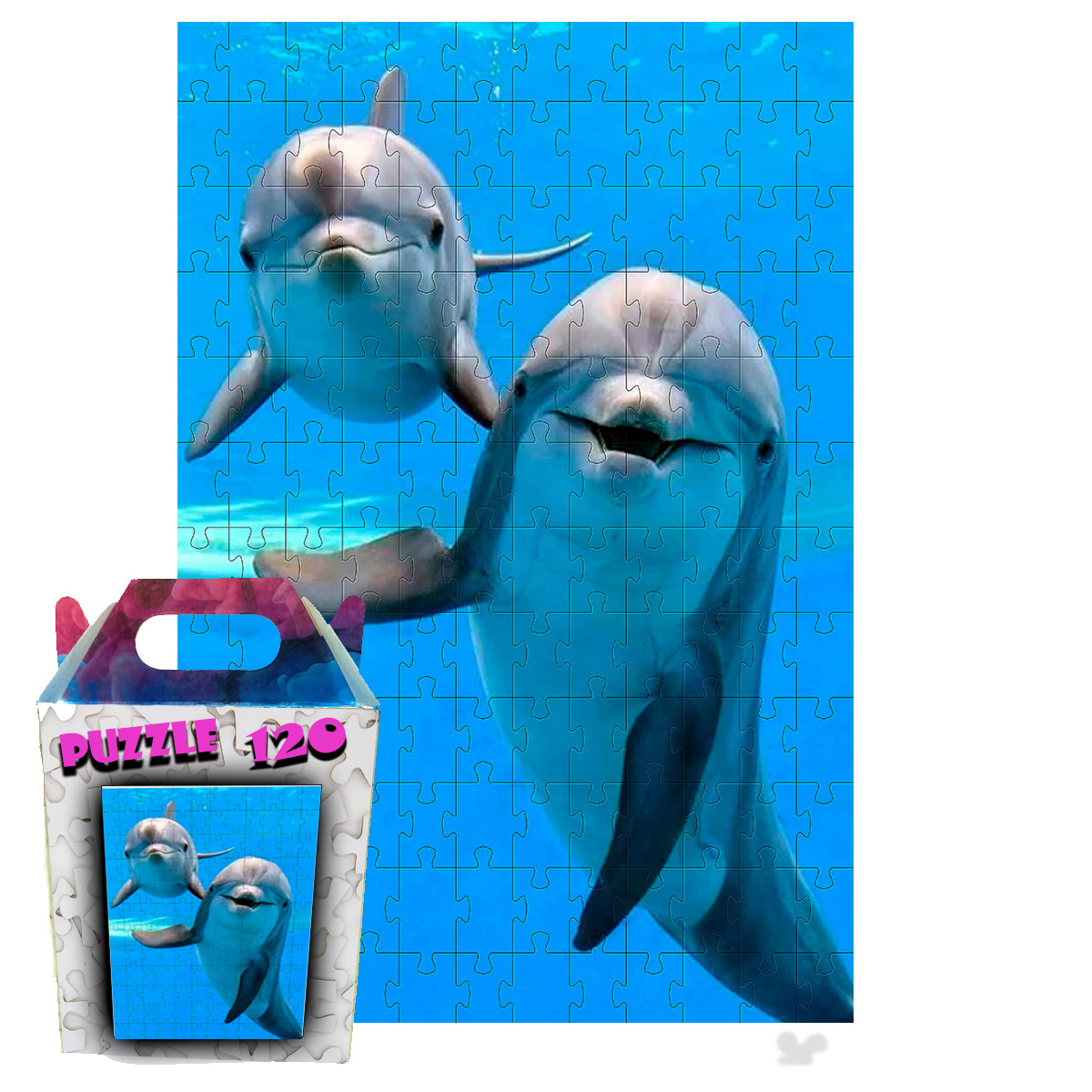 Quebra-cabeça Golfinhos 120 peças