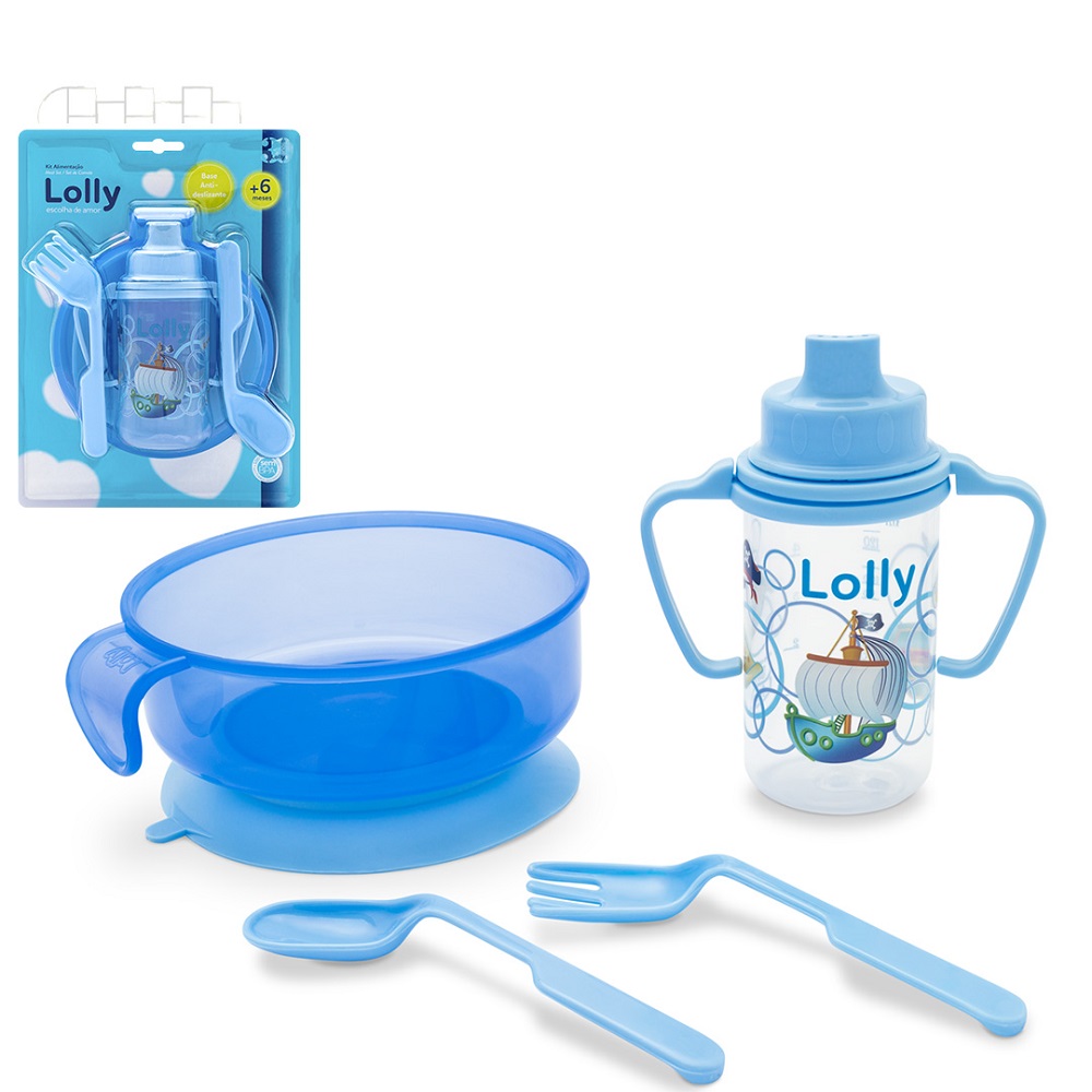 Kit Alimentação Infantil Lolly Tip Com 4 peças