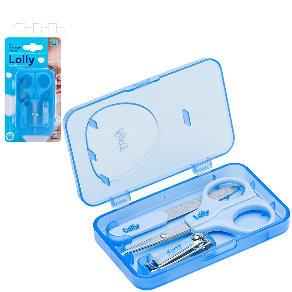 Kit Manicure Infantil Lolly Special Azul