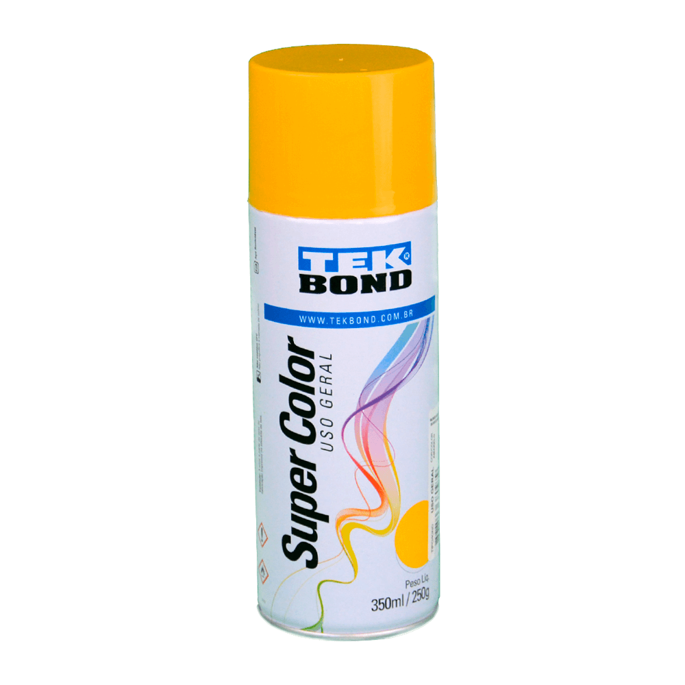 Tinta Spray Super Color Tekbond Amarelo Uso Geral 350ml