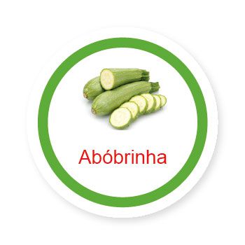 Ficha metálica de alimentos Abobrinha