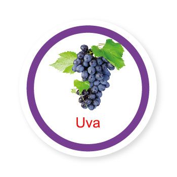 Ficha metálica de alimentos Uva