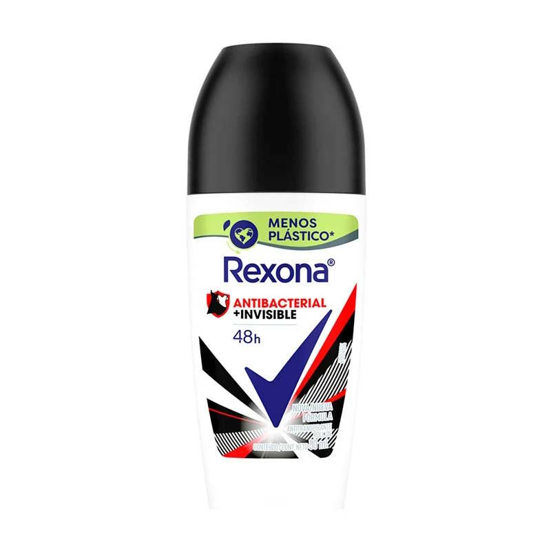 Desodorante Rexona Roll-on Antibacterial + Invisible 50ml