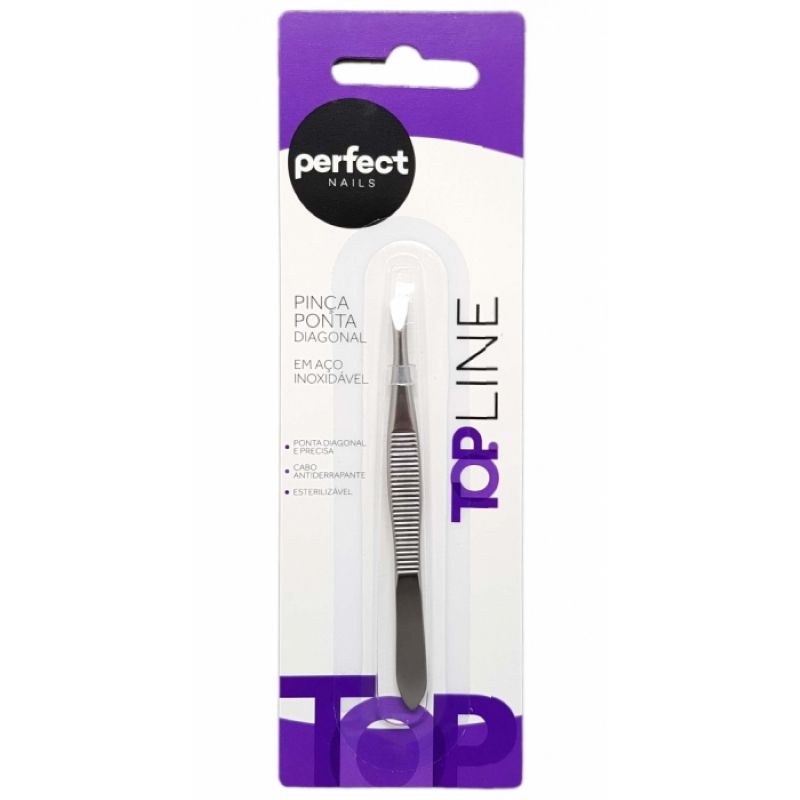 Pinça ponta Diagonal Top Line Inox Perfect Nails 115