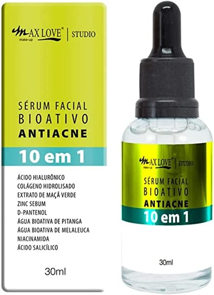 Serum Facial Bioativo Antiacne 10 em 1 Max Love 30ml
