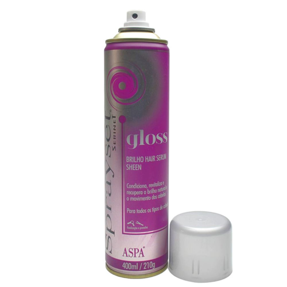 Spray Aspa SpraySet Gloss Brilho Hair Serum Sheen 400ml