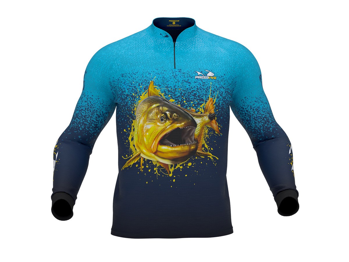 Camisa de Pesca Masculina - Dourado 05 - Presa Viva