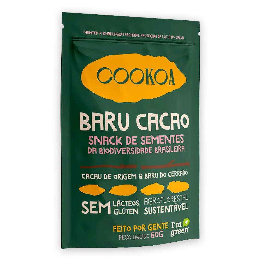 Baru Cacao Snack de Sementes 60g Cookoa