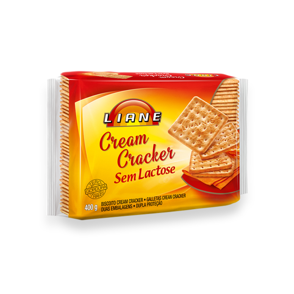 Biscoito Cream Cracker Sem Lactose 400g Liane