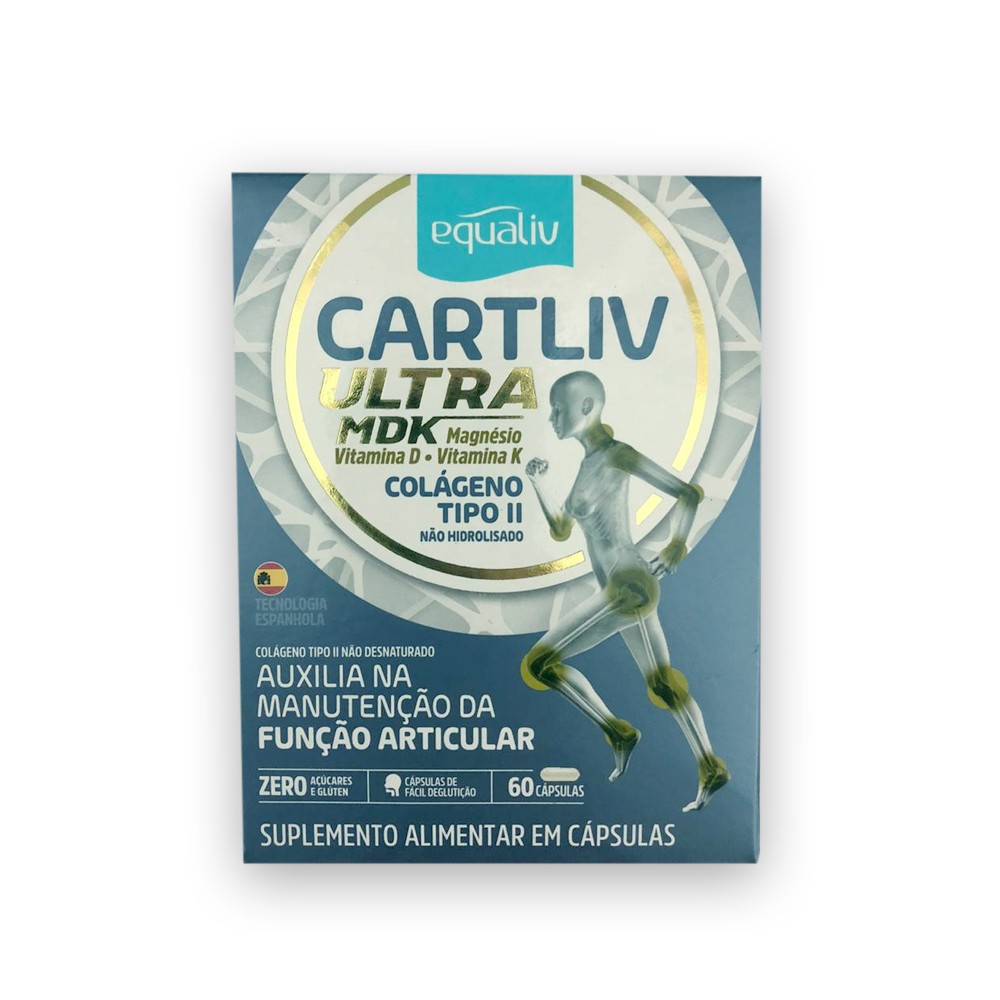 Cartliv Ultra MDK Colágeno Tipo 2 Magnesio Vitamina D K 60 cápsulas Equaliv