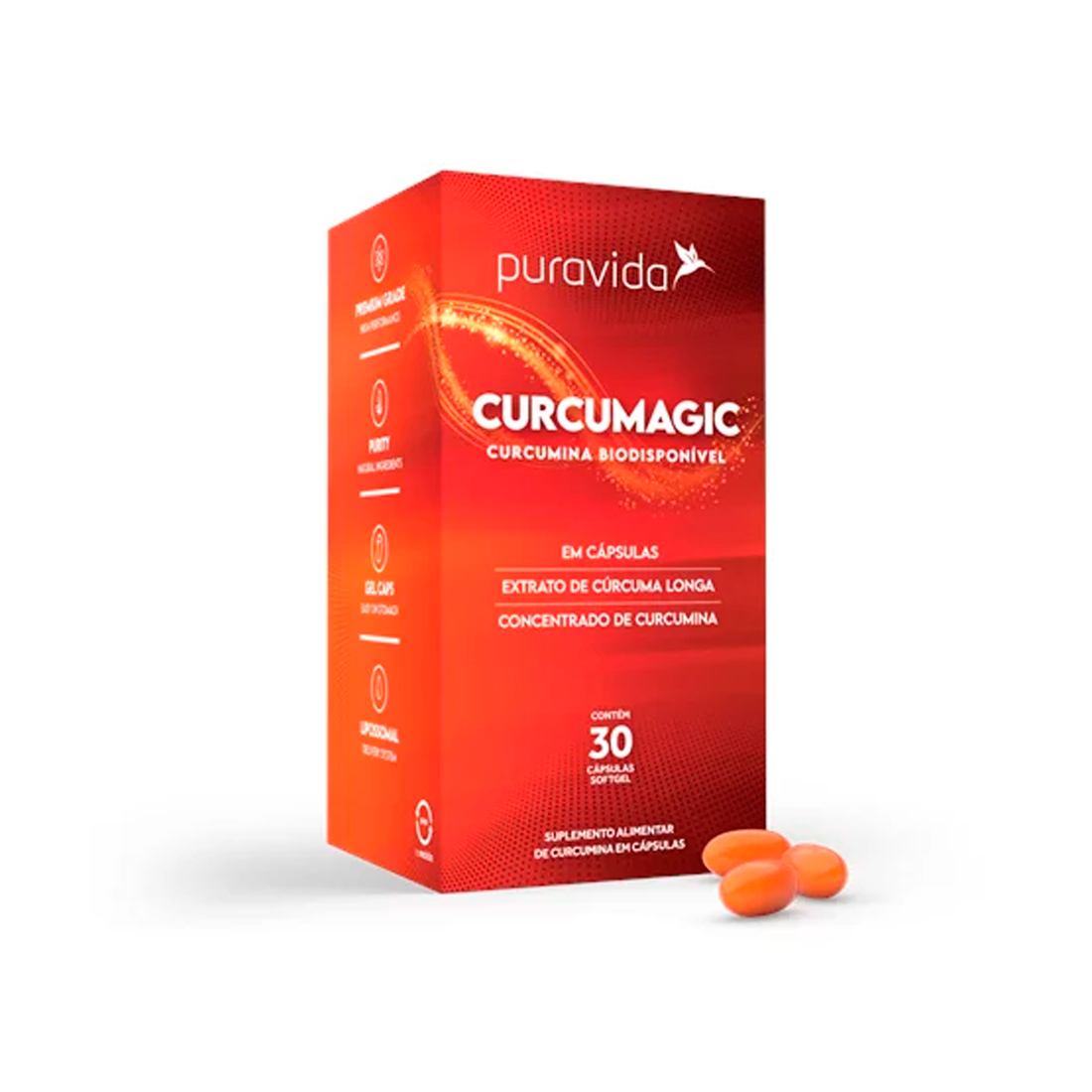 Curcumagic Curcumina Biodisponivel 30caps Puravida