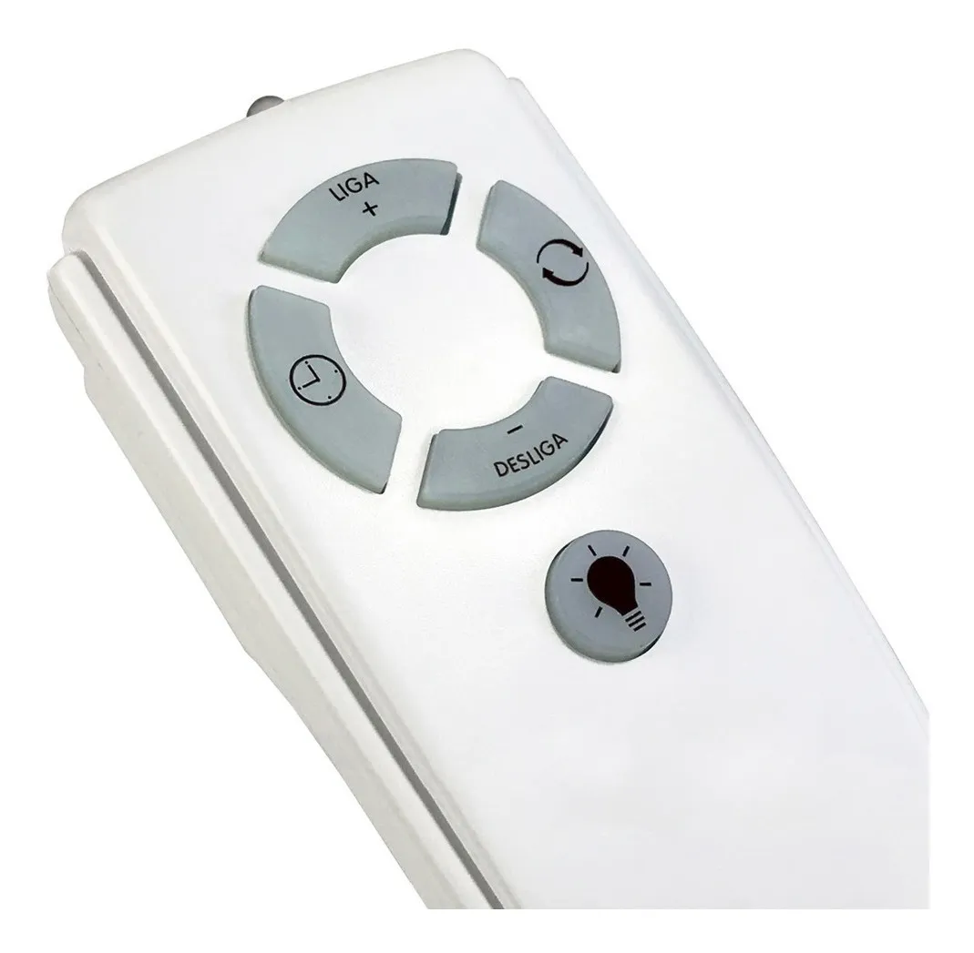 Ventilador de Teto 3 Pás Arge Preto/Mogno Com Controle Protection Branco 110/127v