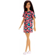 Barbie Fashion Morena vestido Rosa Mattel