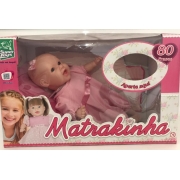 Boneca Bebê Matrakinha  sortidos Fala 80 sem cabelo Frases 237 Super Toys