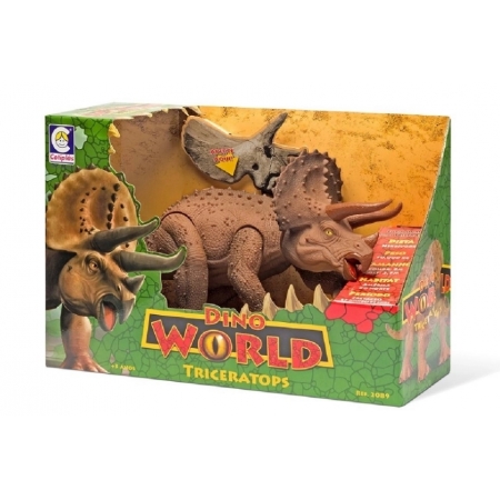 Dino World Triceratops com som  Cotiplás  2089