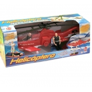 Helicóptero De Resgate Aéreo Vermelho Com Boneco Lider 2320
