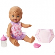 Little Mommy Bebê Faz Xixi Hora Morena Mattel