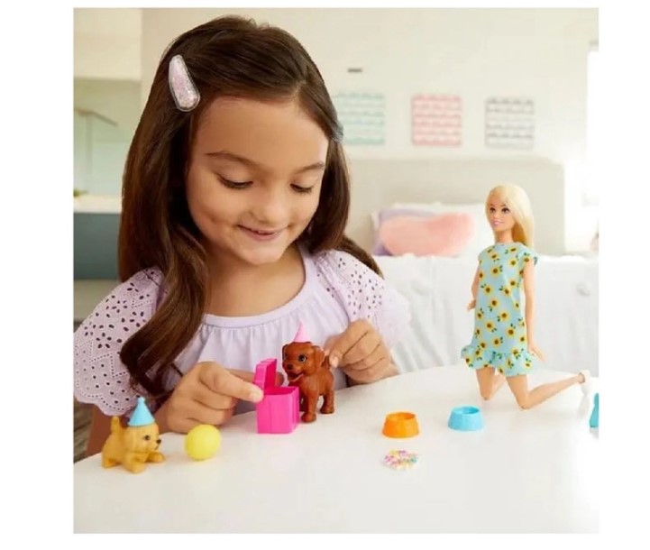 Barbie Festa Do Filhote Com Cachorrinho GXV75 Mattel