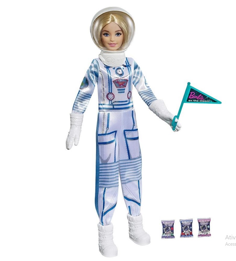 Boneca Barbie Profissões Astronauta Loira GYJ98/GYJ99 Mattel