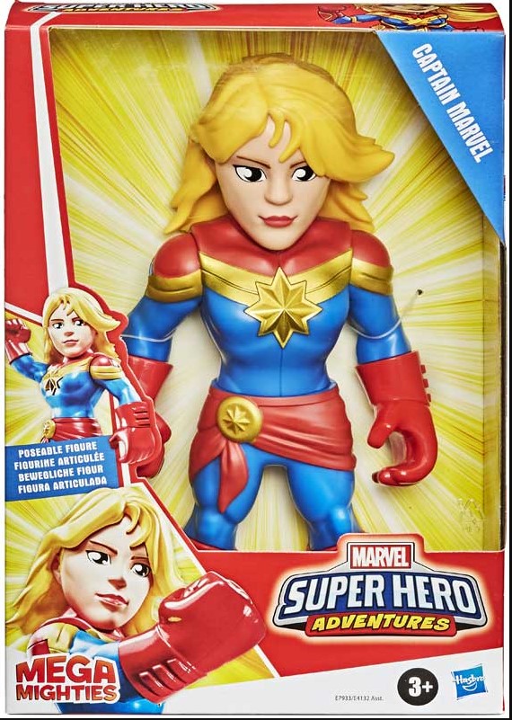 Boneca Mega Mighties Super Hero Capitã Marvel E7933