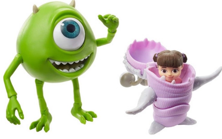 Boneco Mike Wazowski E Boo Disney Pixar Mattel 