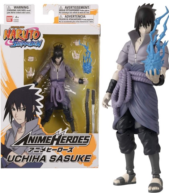Boneco Naruto Shippuden Anime Heroes - Sasuke Uchiha
