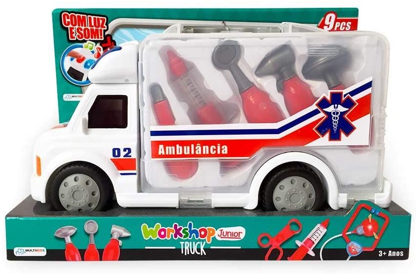 Caminhão  Ambulância de Primeiros Socorros Workshop Junior Truck  Multikids - BR900