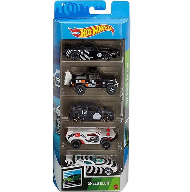 Carrinhos Hot Wheels kit com 5 speed blur Mattel 01806