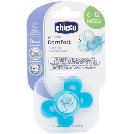 Chupeta Chicco Comfort Azul Sil Tam.2 (6-12m)-1 Um