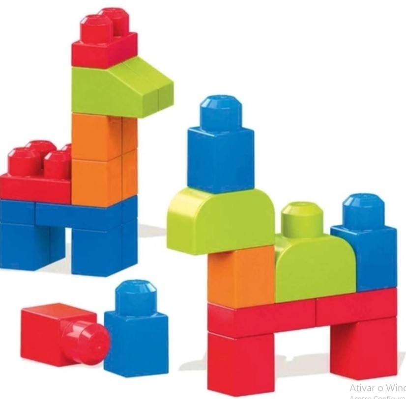Conjunto Para Construção Mega Bloks Sacola Com 40 Peça Mattel FKL01