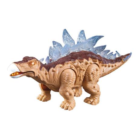 Dinossauro Estegossauro Com Movimento Luz E Som Dm Toys 