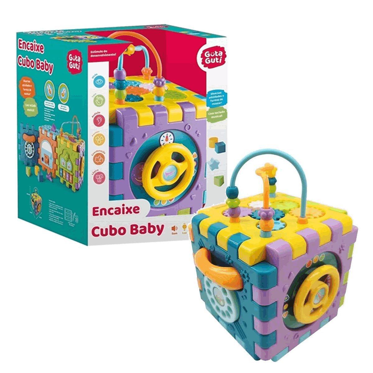 Encaixe Cubo Baby Colorido 6 Faces DmToys DMB5798