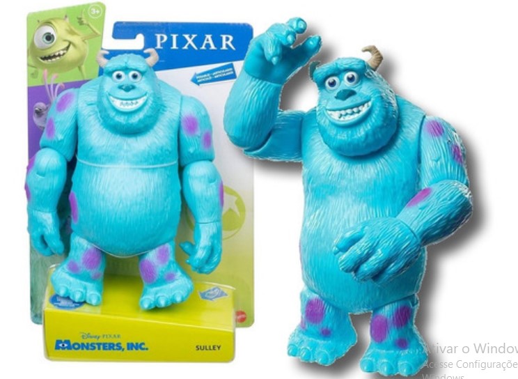Figura Articulada - Disney - Sulley  - Pixar - Monstros S.a.