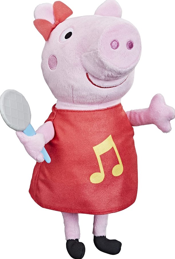 Figura Peppa Musical Boneca Musical com Vestido Vermelho Brilhante e Laço - F2187 - Hasbro