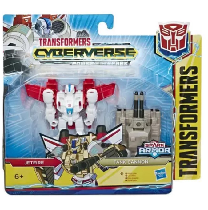 Figuras Transformáveis - Transformers Cyberverse - Jetfire e Tank Cannon - Hasbro