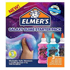 Kit de Slime Galaxy Starter Pack com 3 Colas Elmers 39775