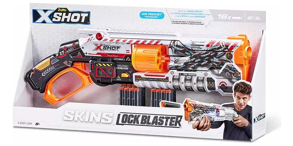 Lançador de Dardos  X-Shot  Skins  Lock Blaster 5651 - Candide