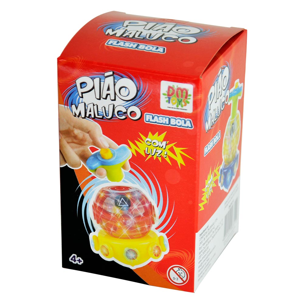 Pião Maluco Flash Bola - DM Toys