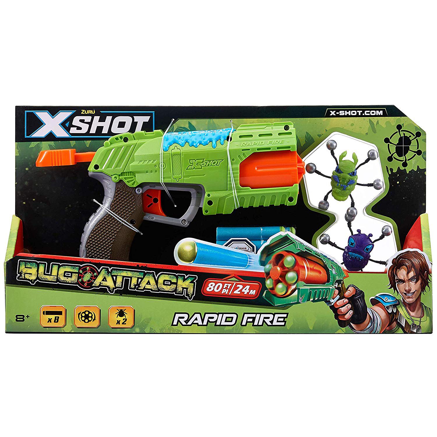  Lançador X Shot Bug Ataque Rapido Fire  Candide 5501