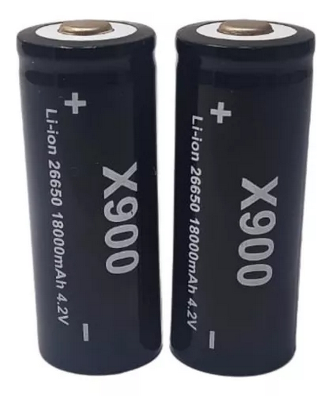 2 Baterias Recarregável 26650 16800mah 4.2v Lanterna Tática