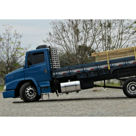 Kit Tanque Alumínio 390 Litros Com Suportes Para Caminhão Truck