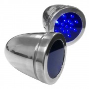 Lanterna de Led Cabine Corujinha Olho de Gato Caminhão 12v 24v Azul